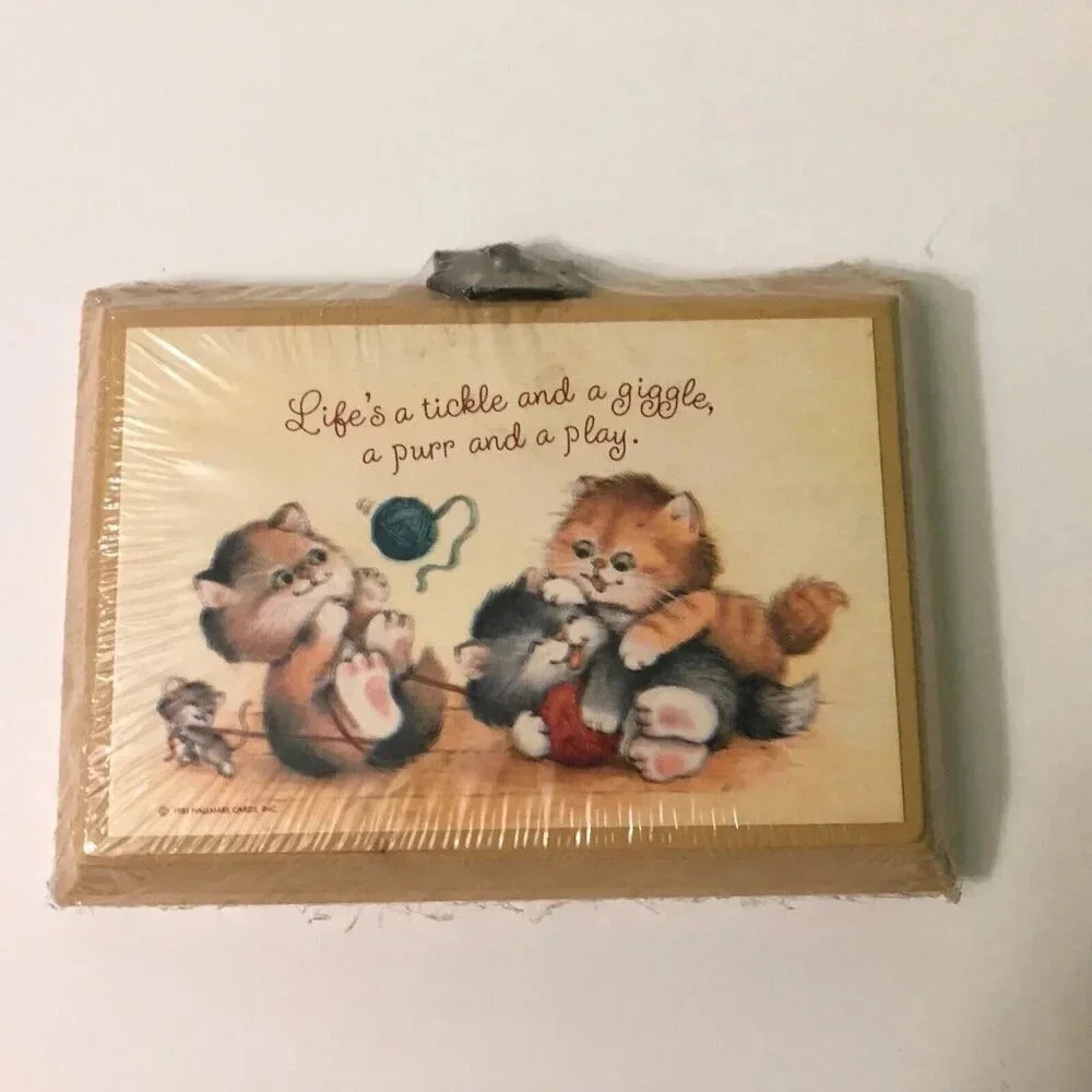 Vintage 1981 Hallmark Plaque Lifes A Tickle Hanging Cat Wall Art - Picture 11 of 16